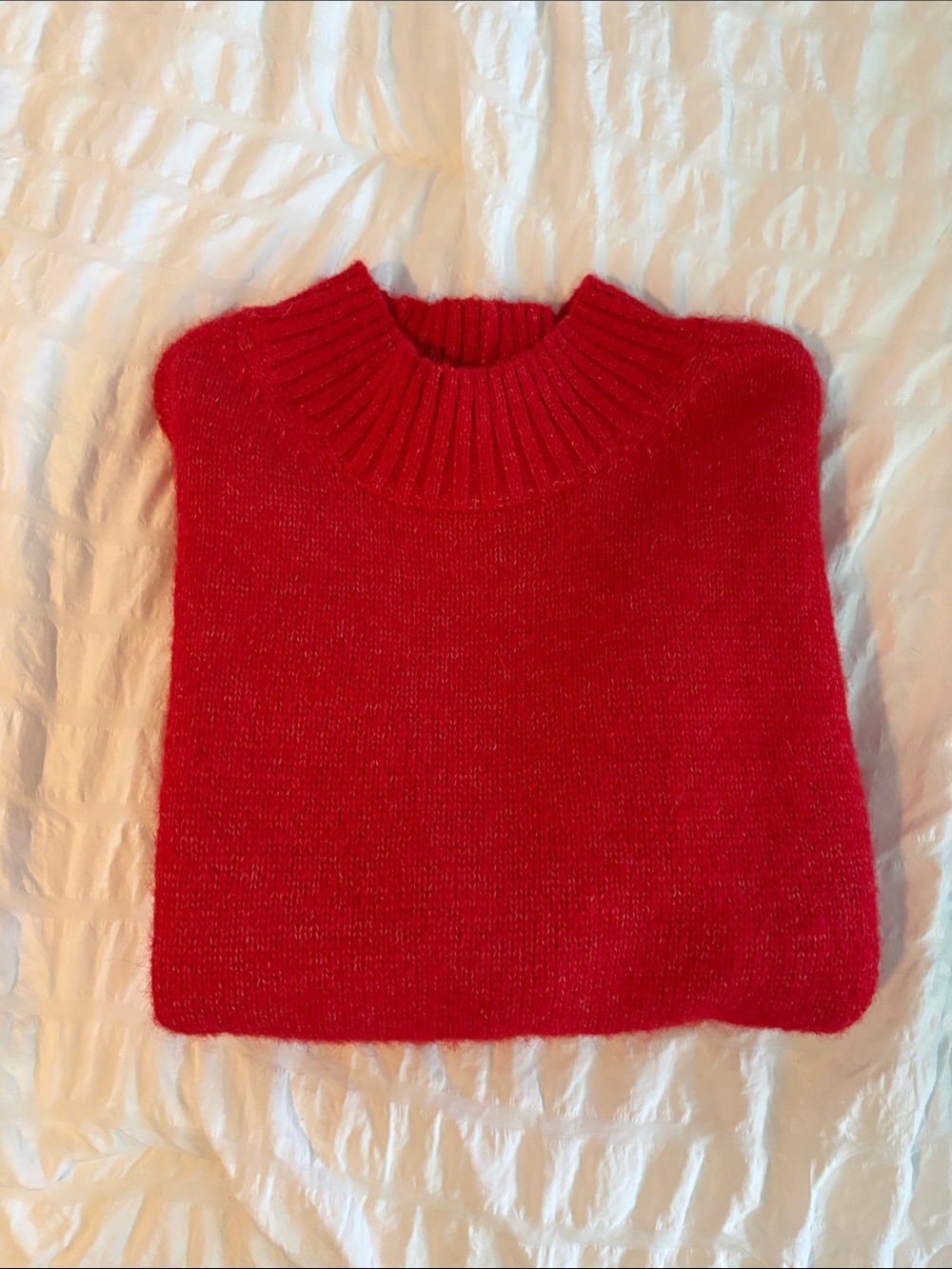 American Eagle Outfitters Vibrant Red Cowl-Neck Sweater